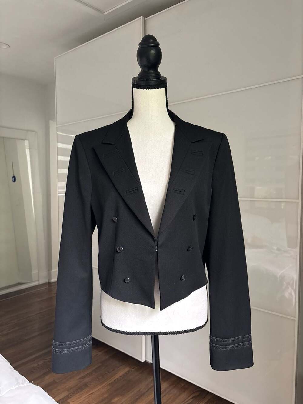 Denim & Supply Ralph Lauren Black Military Style Cropped Jacket ladies size XL